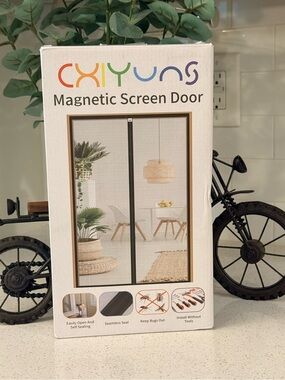 CXIYUNS Magnetic Screen Door 38” x 81.6” – Fits 36” x 80” Door – Gray – New